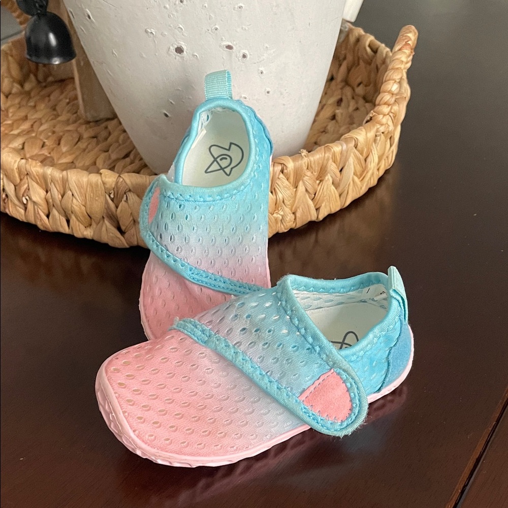 Kids Aqua and Pink Shoes